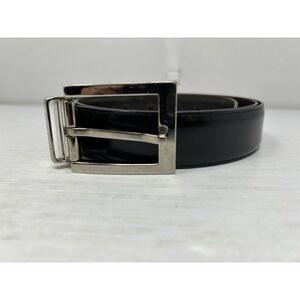 Bruno Magli Reversible Black/Brown Leather Belt 45inch In Length  Waist 28/30